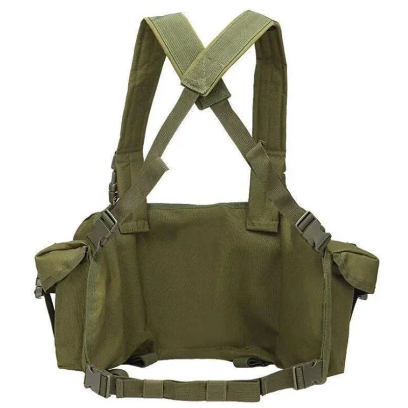 FG atacs camuflaje AK 47 bolsa para revistas portador equipo de caza militar aparejo de pecho Molle táctico Airsoft munición equipo de aparejo de pecho - imagen 5