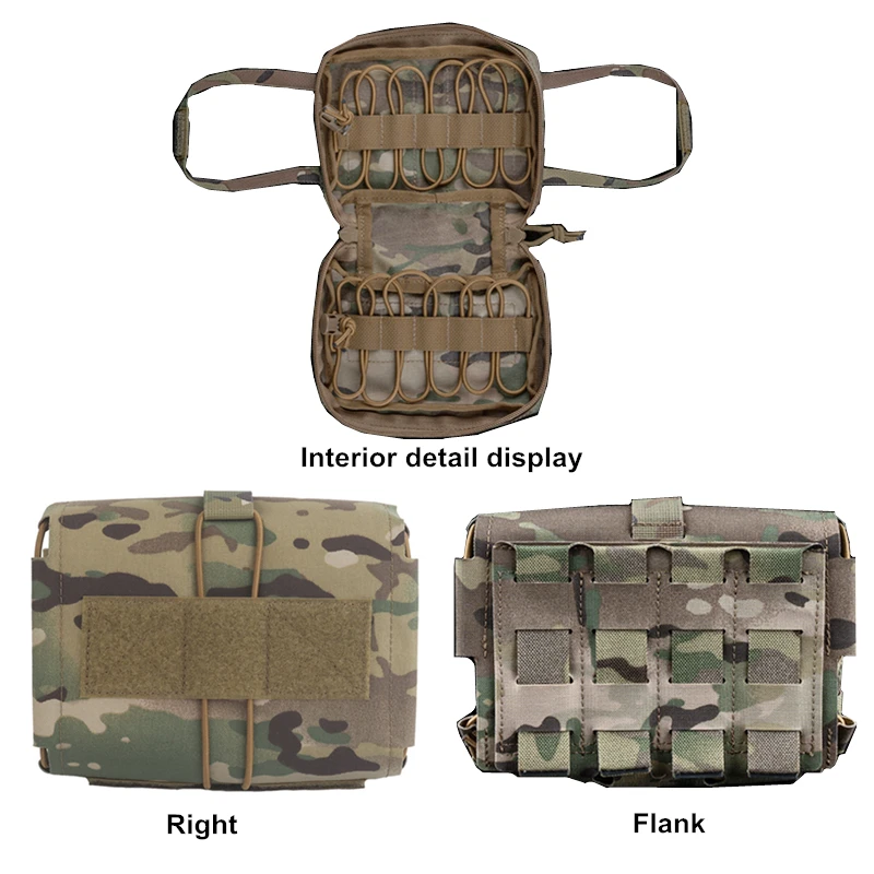 Bolsa primeros auxilios MOLLE horizontal con kit médico extraíble