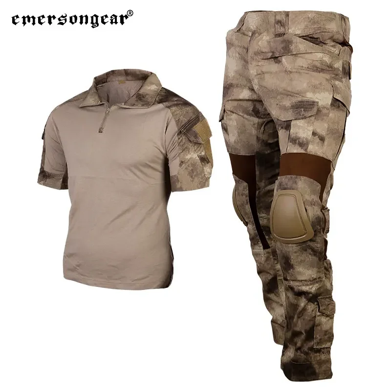 Emersongear versión de verano conjunto de combate uniforme ropa trajes camisas pantalones con rodilleras ropa de caza en EM6918 - imagen 4