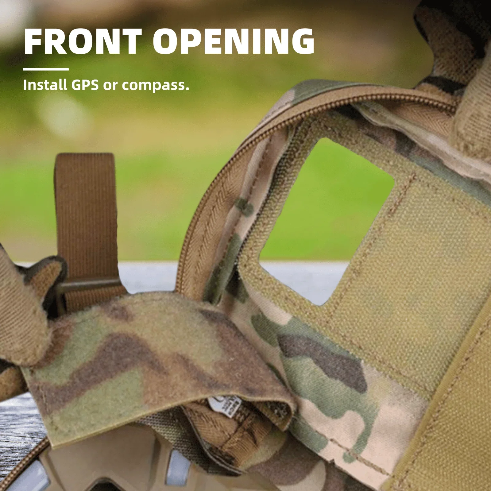 Bolsa portadora de placa táctica MOLLE, soporte plegable para teléfono de navegación, paquete de pecho para caza al aire libre, accesorios Airsoft - imagen 5