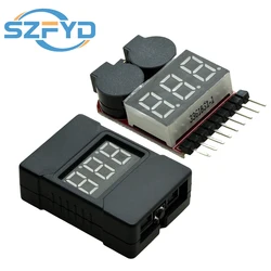 Probador voltaje LiPo digital 1-8S con alarma para RC