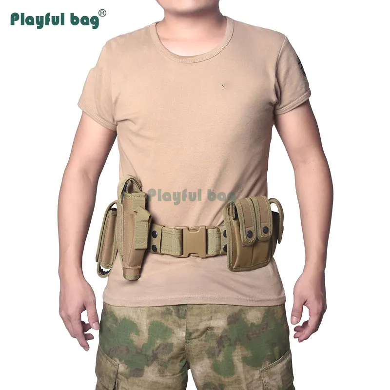 Cinturón táctico para hombre al aire libre, faja multifuncional desmontable, bolsa de accesorios, herramienta, linterna, cinturón de tracción rápida NA12 - imagen 3