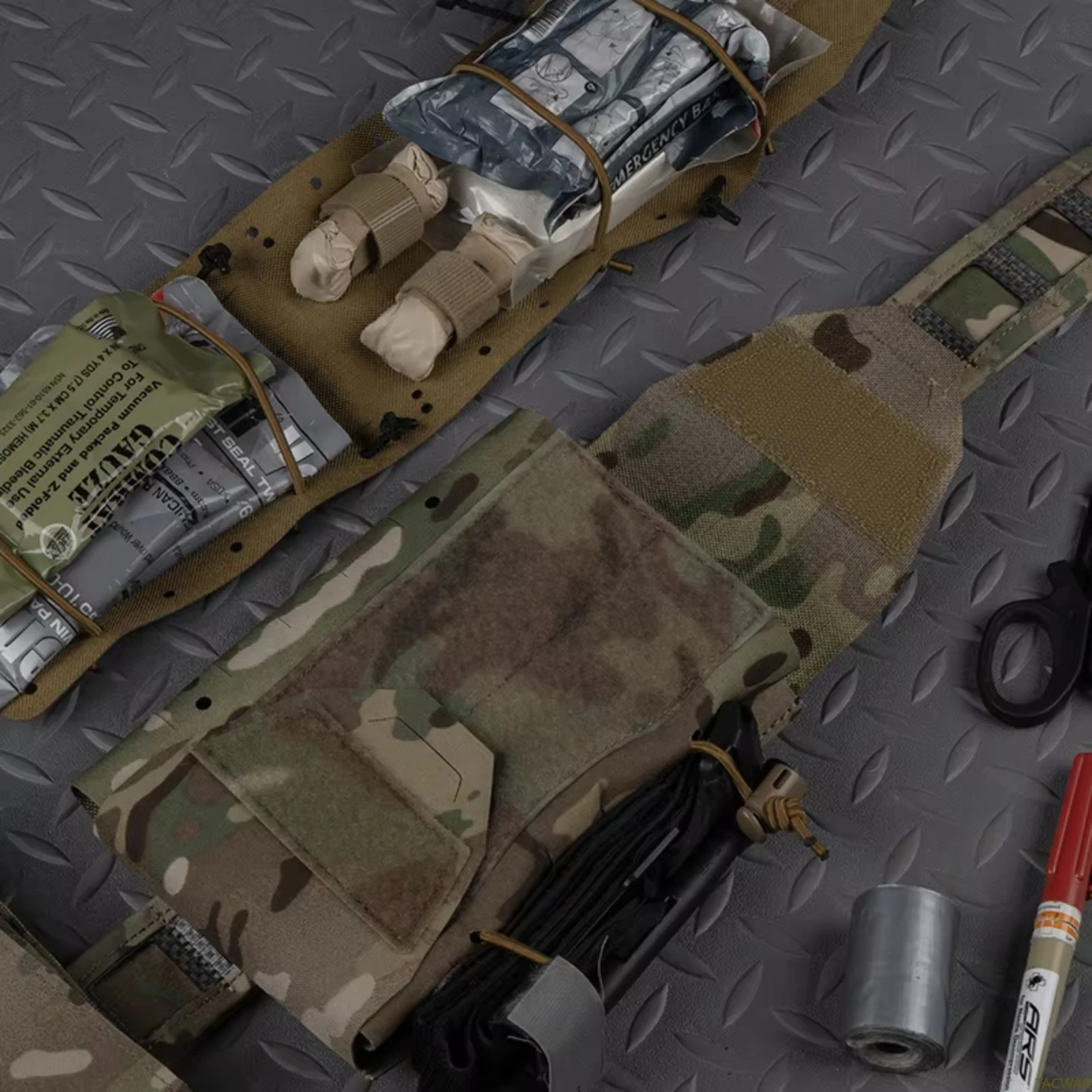 Bolsa médica ligera, bolsa táctica para traumatismos IFAK, botiquín de primeros auxilios de división rápida para caza al aire libre, Camping, senderismo, supervivencia - imagen 4