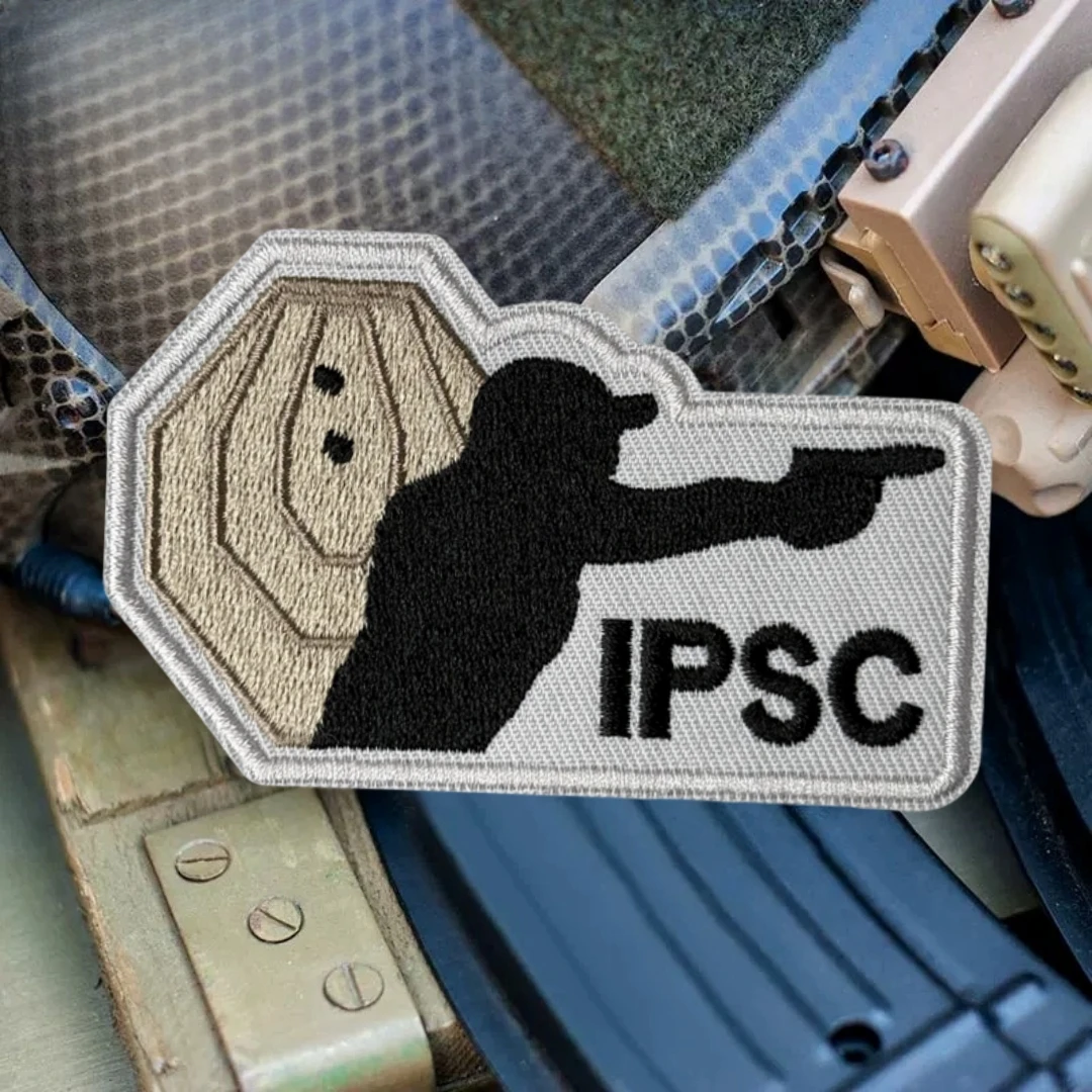 Parche del ejército IPSC, insignia de moral táctica, parches de bucle de gancho bordados para ropa, pegatina de equipo militar - imagen 3