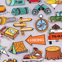 Parche bordado para equipo de Camping de montaña, parches bordados para ropa, planchar para ropa, chaquetas, mochila, coser insignias