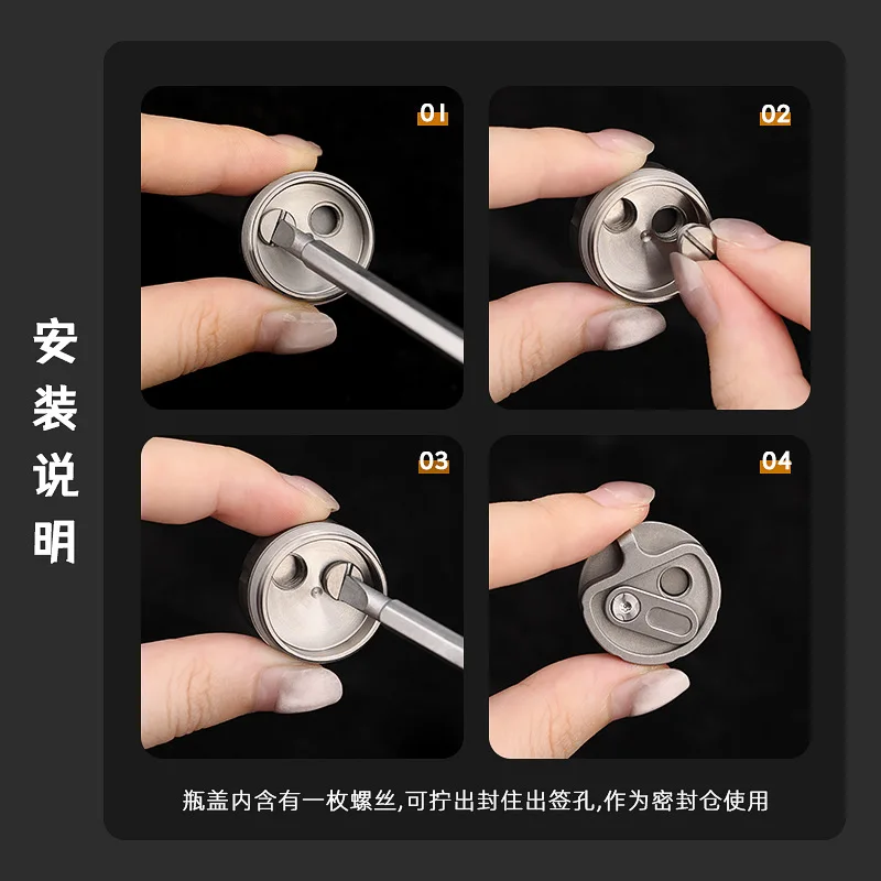 Soporte dentado de aleación de titanio, contenedor portátil con contenedor sellado, caja de medicina, resistente al agua, resistente a la corrosión de alta gama - imagen 4