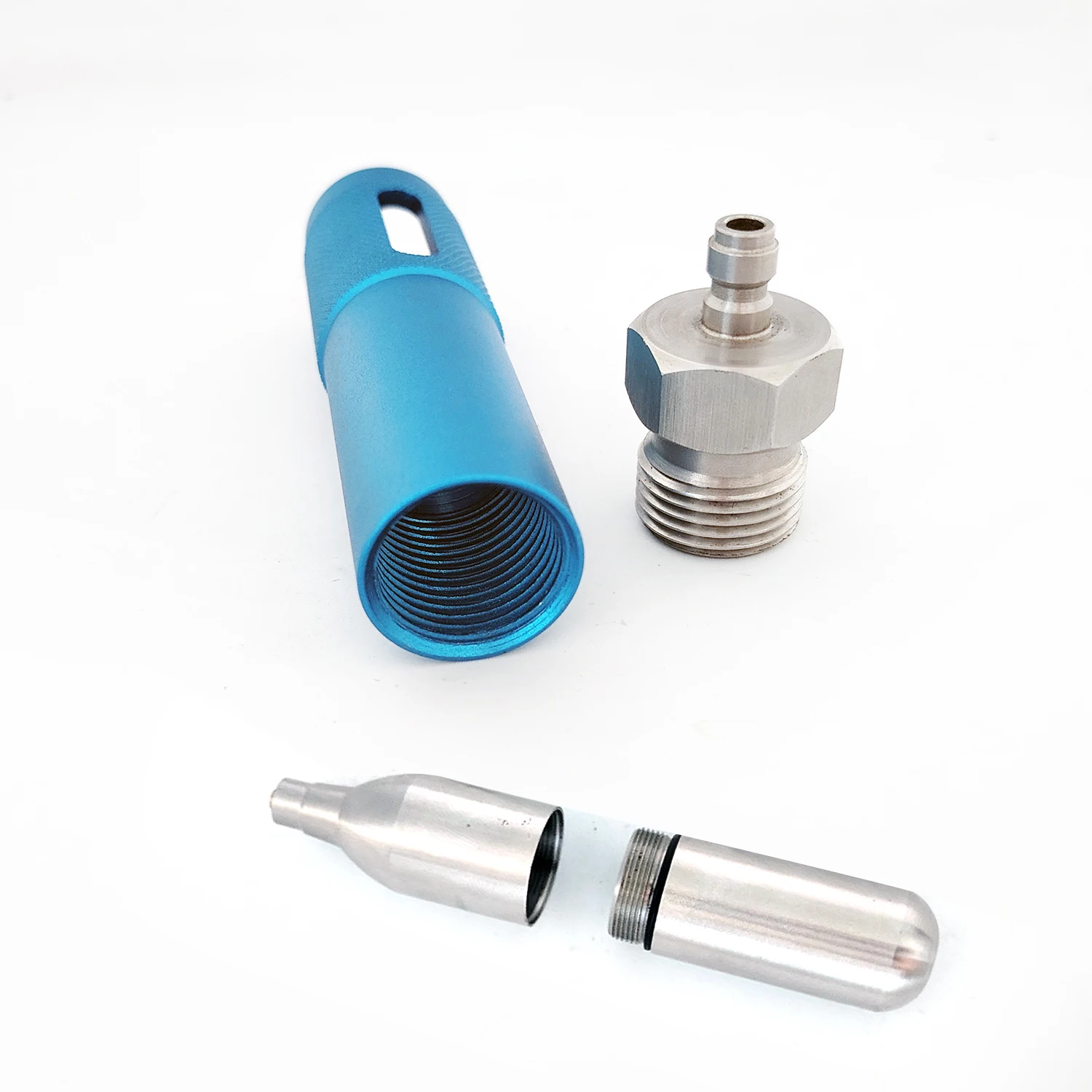 Herramientas de recarga de cartuchos de CO2 CNC sin rosca, adaptador de 15MPa de acero inoxidable 304 para exteriores, chaquetas salvavidas inflables para neumáticos de refresco - imagen 5