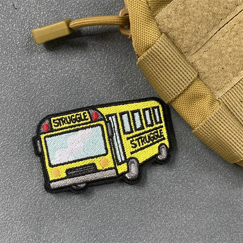Parche "STRUGGLE", insignia de moral táctica para coche, gancho bordado y bucle, mochila militar, ropa, pegatina decorativa, brazalete - imagen 2