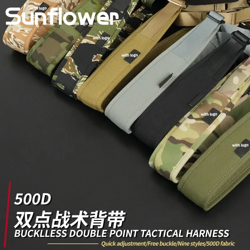 Correa táctica QD Sling 500D, correa táctica multifunción de nailon, accesorios de hombro portátiles para caza al aire libre de 2/1 puntos - imagen 5