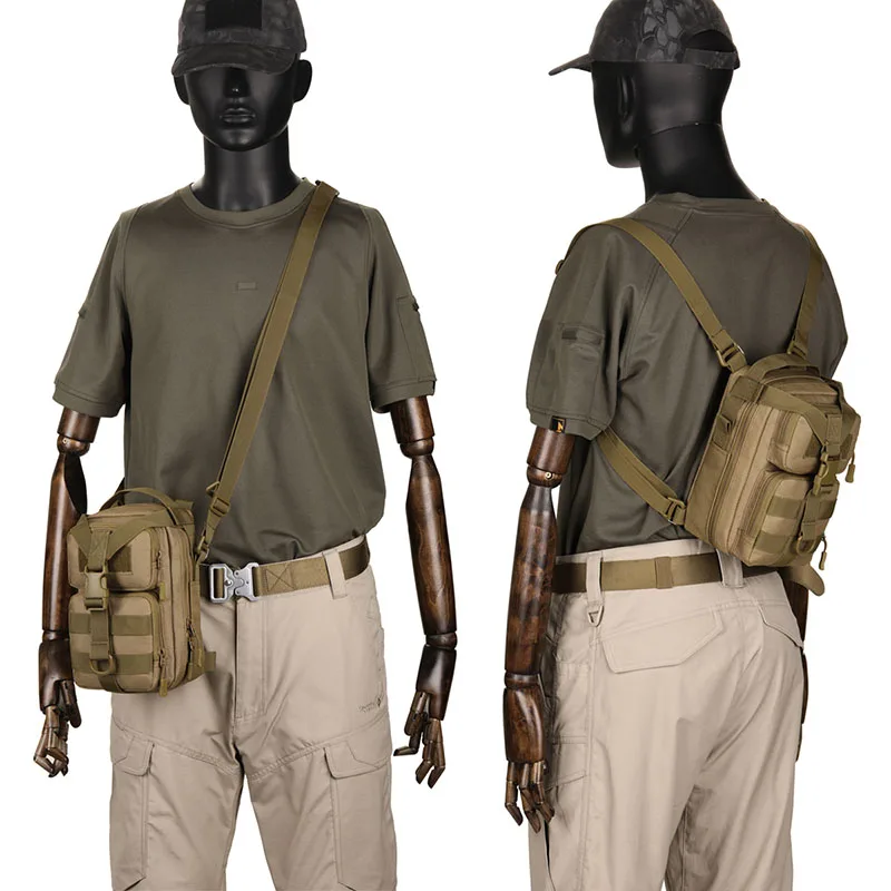 Bolso de hombro táctico para acampar para hombre, mochila de sistema Molle para deportes al aire libre, viajes de ocio, ciclismo, escalada, senderismo - imagen 3
