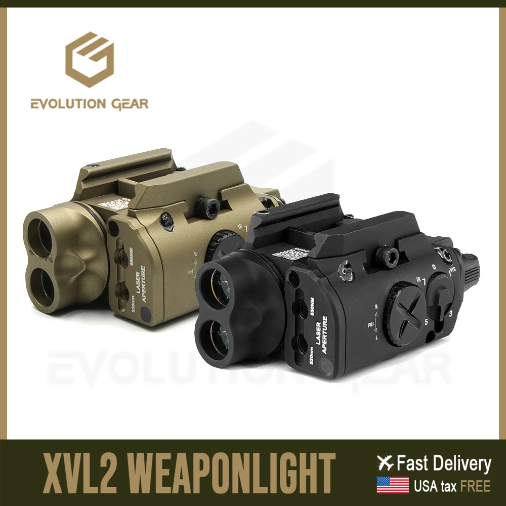 XVL2 Luz táctica para arma: LED e IR con láser rojo para caza - imagen 2
