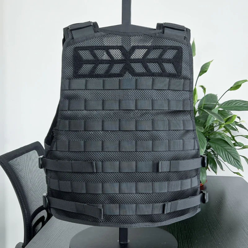 Chaleco táctico transpirable de malla, traje antipuñaladas con forro, chaleco protector completo desmontable rápido MOLLE multifuncional - imagen 3