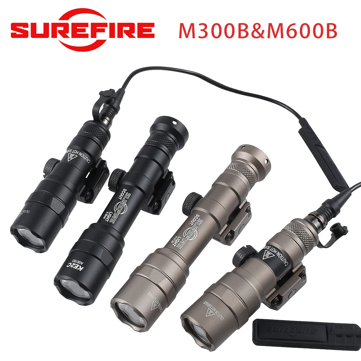 Surefire Mark M600C M600 M300 luz exploradora táctica AR15 Rifle Airsoft armas linterna caza luz UNIDAD interruptor de botón caliente