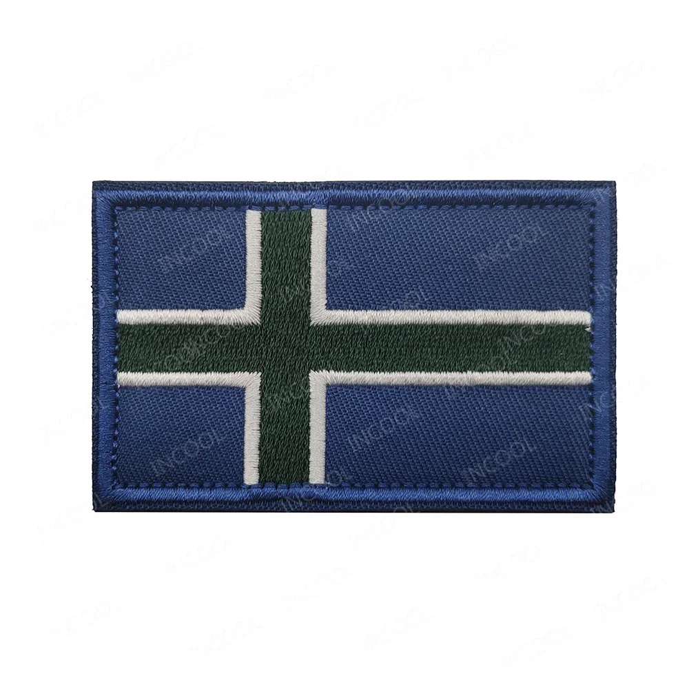 Parche de goma de PVC bordado con bandera de Noruega, parches islandeses para mochila y ropa - imagen 4