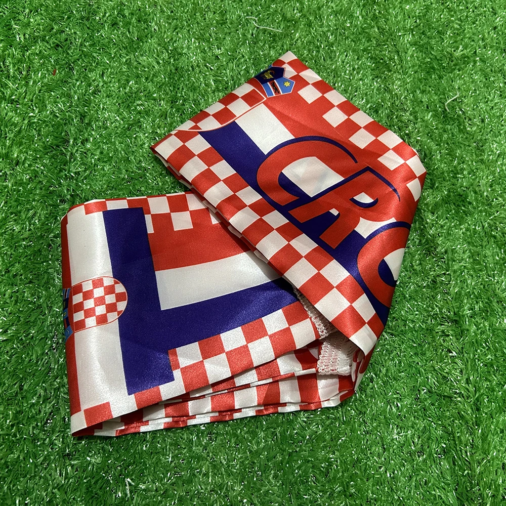 Sky Flag bufanda bandera Croacia doble cara satén con borlas - imagen 5