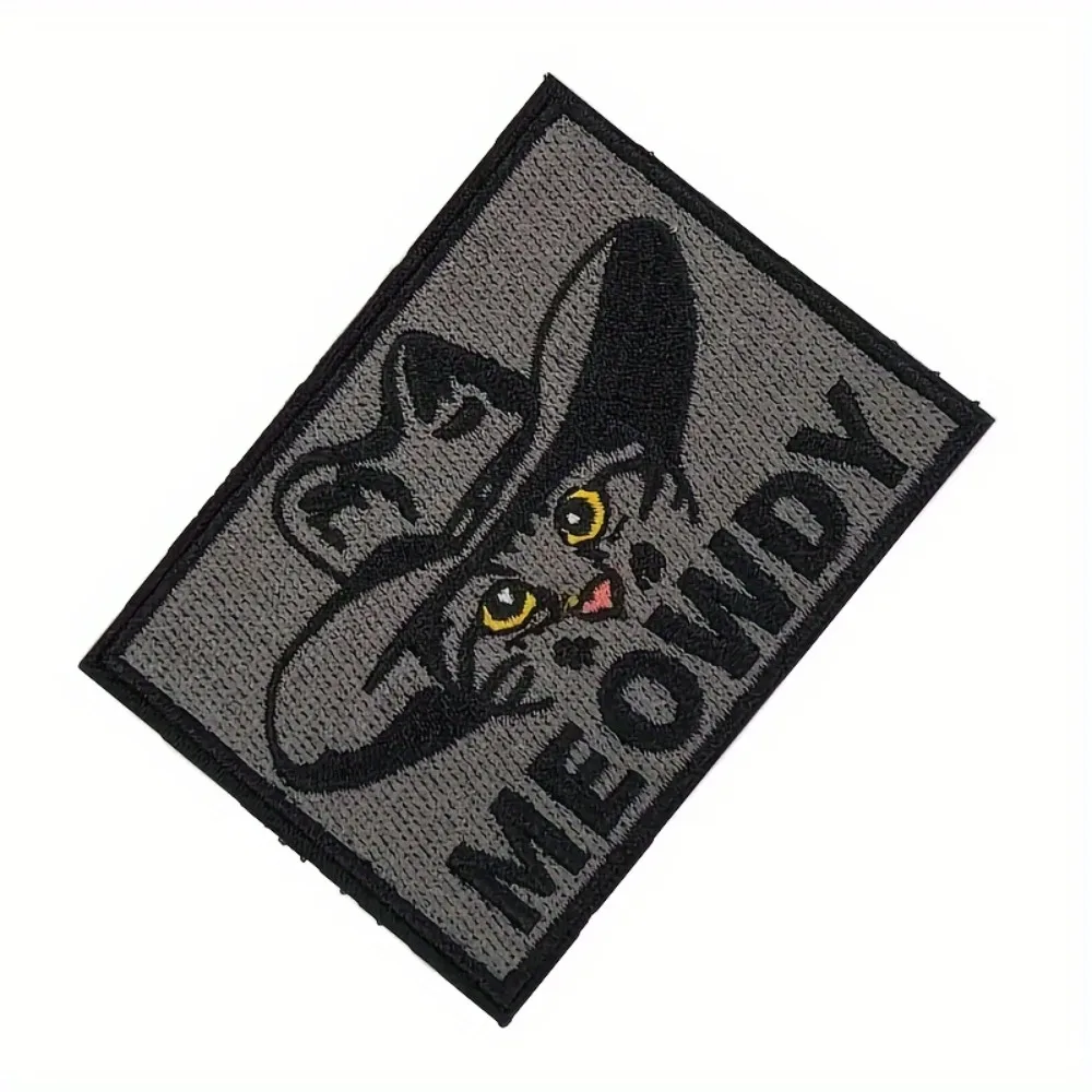 parches velcro mochila tácticos de bordados 1 unidad Meowdy lindo gatito gato Animal divertido Velcros parche gancho bucle insignia de moral táctica, bordado para mochilas Molle, chaquetas - imagen 5