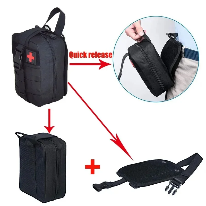 Riñonera táctica militar Molle EMT, botiquín de primeros auxilios de liberación rápida, accesorios médicos para acampar y cazar, paquete EDC para supervivencia al aire libre - imagen 3