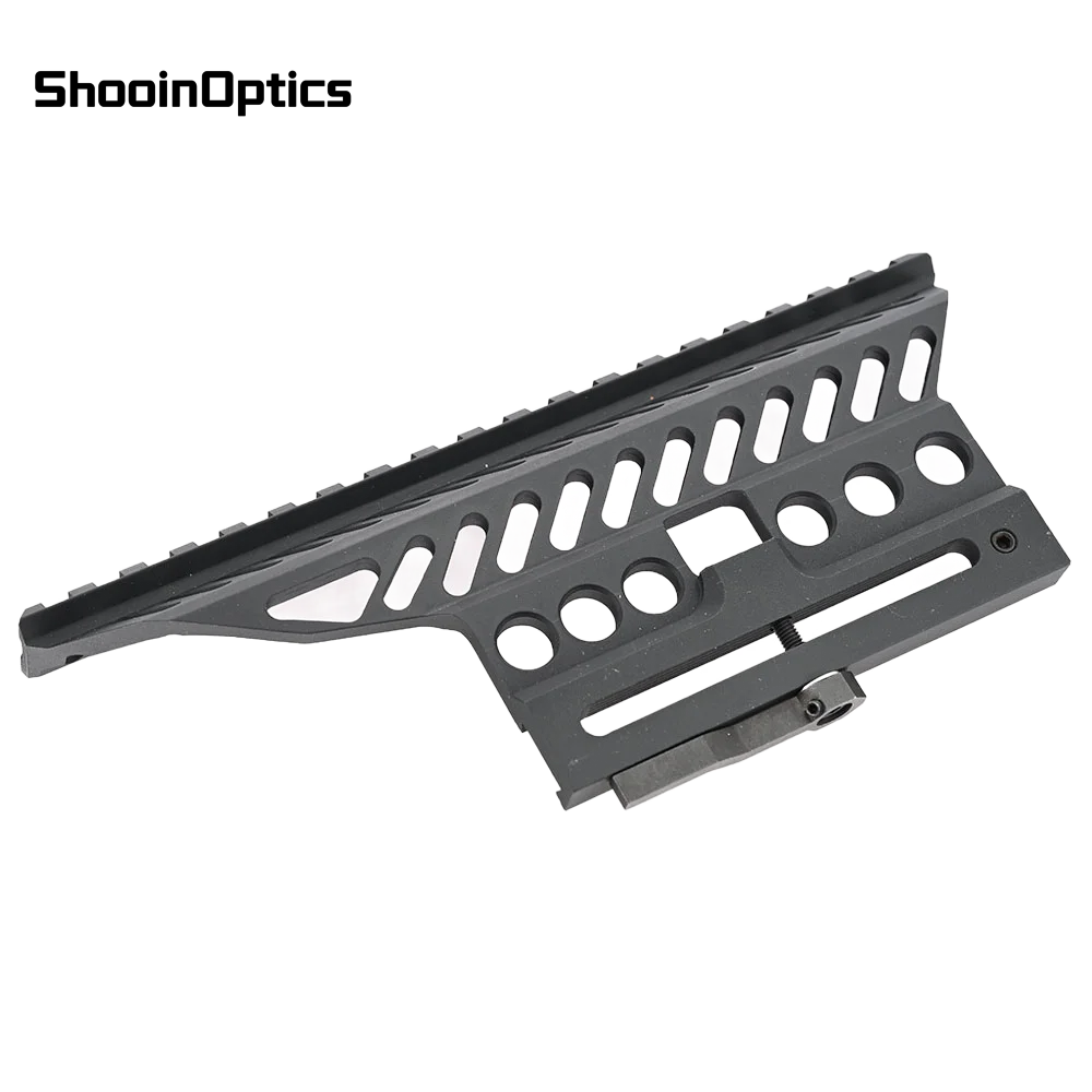 Base de riel Picatinny de montaje lateral de 20mm para mira telescópica, accesorio táctico de caza de aluminio de precisión - imagen 5