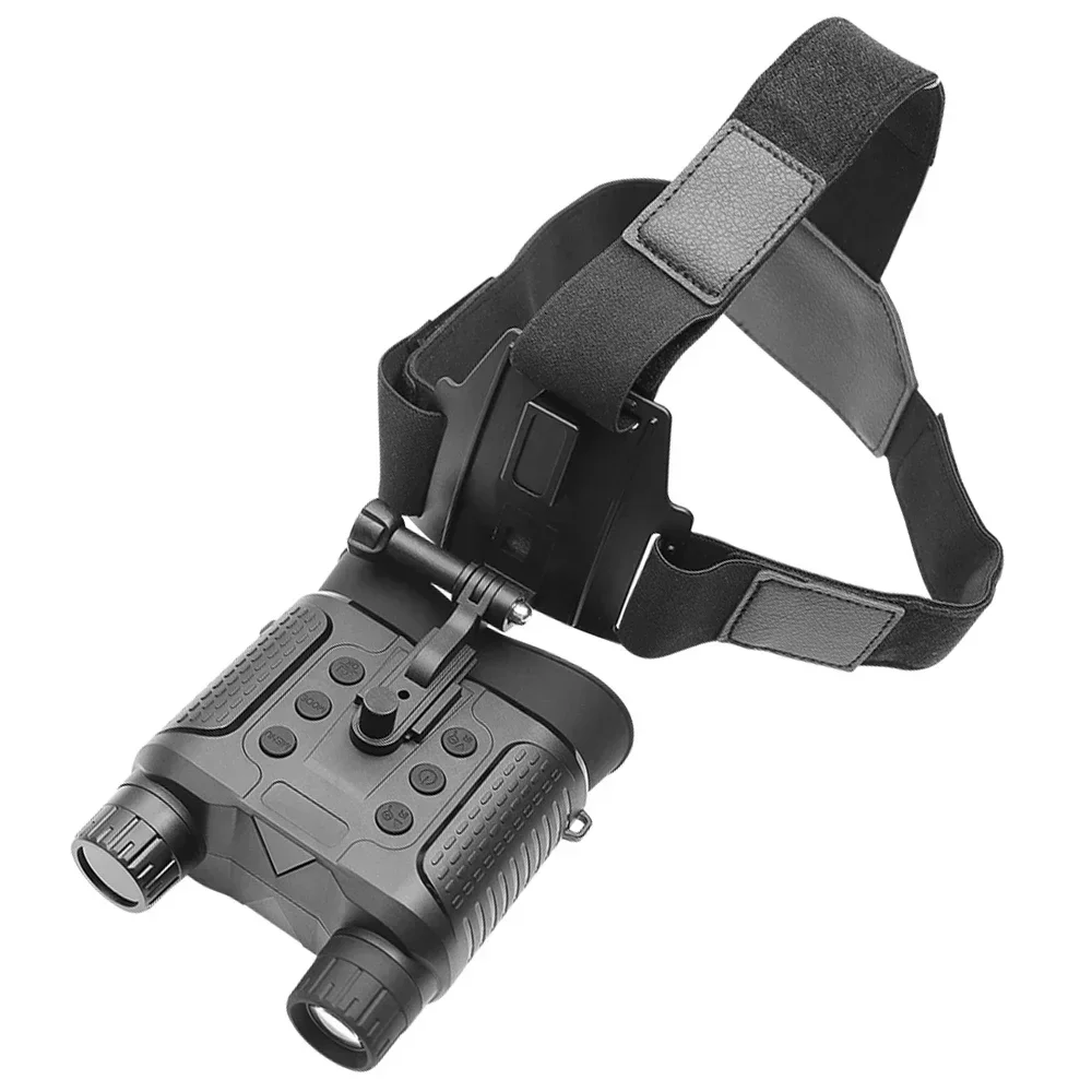 Binoculares tácticos montados en la cabeza, gafas de visión nocturna, infrarrojos digitales, Zoom Digital 8x, Compatible con casco rápido MICH para caza - imagen 4