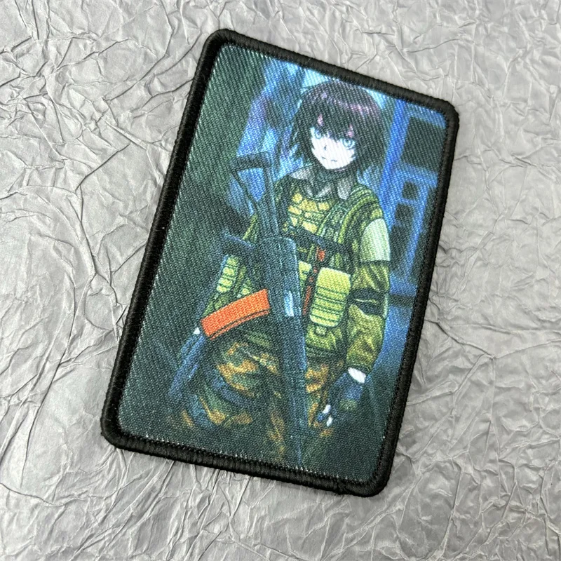 Parche adhesivo impreso con pistola para ropa, parches tácticos militares, mochila, gancho y bucle, insignia de moral, accesorios del ejército - imagen 4