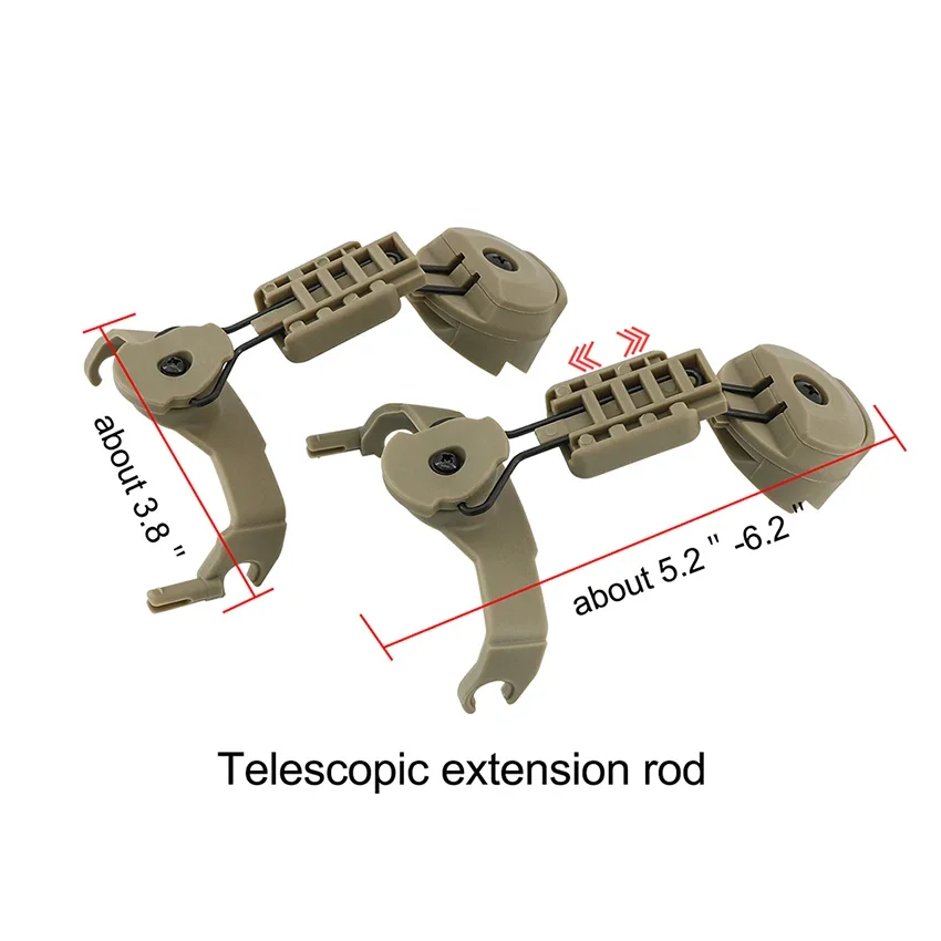 Soporte táctico para auriculares COM, adaptador de auriculares walkie-talkie Compatible con orejeras COMTAC para tiro, auriculares Airsoft para caza - imagen 5