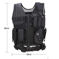 Chaleco táctico multibolsillo Airsoft para CS y entrenamiento