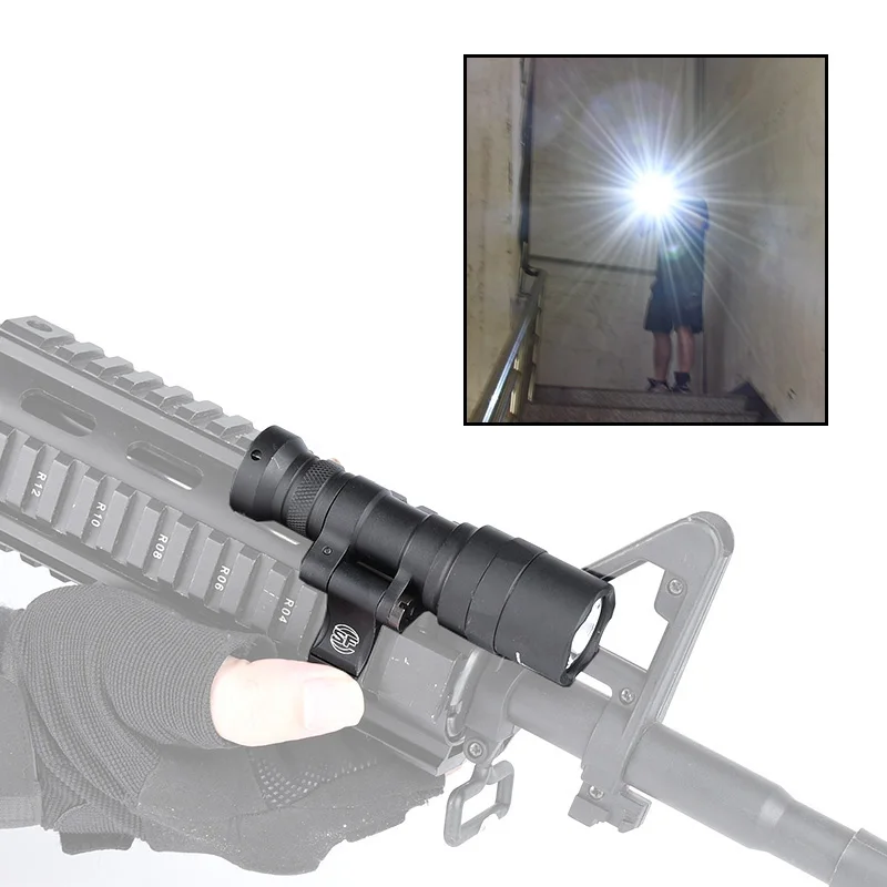 WADSN Airsoft M600 M300 Surefir linterna táctica M640 M340 arma Scout Light Rail Base giratoria Fit m-lok Keymod Rail Mount - imagen 5