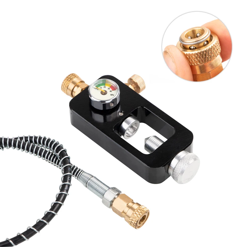 Válvula de inflado de cabeza de cesta de flores, cilindro de oxígeno de buceo con manómetro, manguera, accesorios de buceo al aire libre - imagen 3