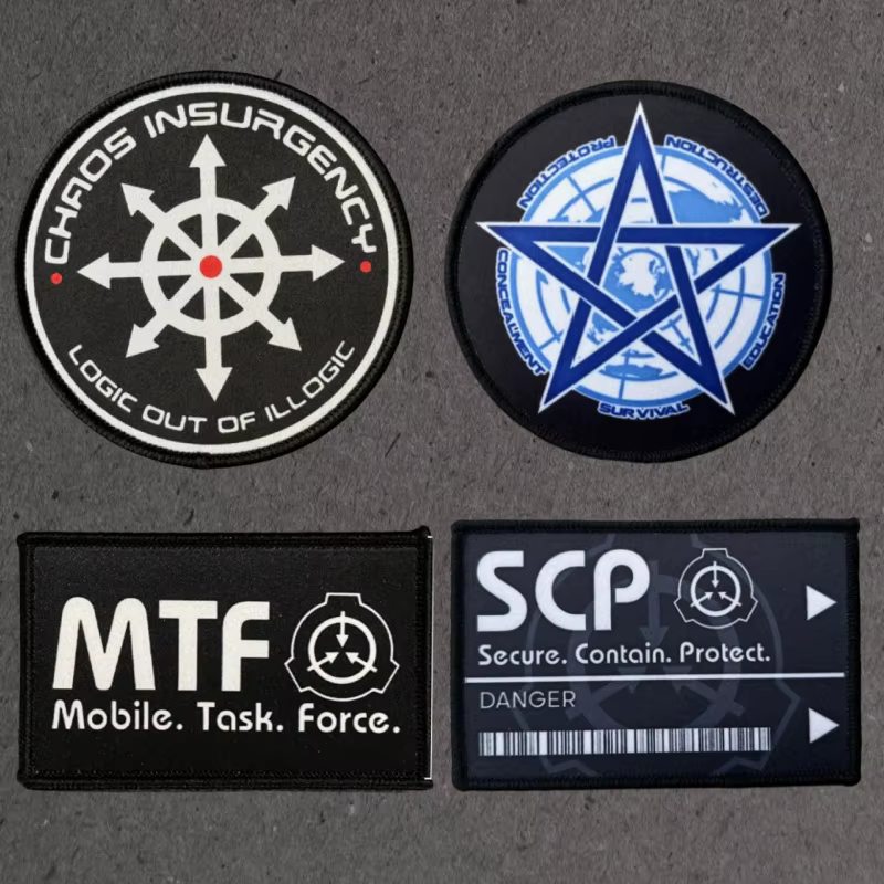 Parche táctico moral SCP velcro gancho y bucle estampado uniforme