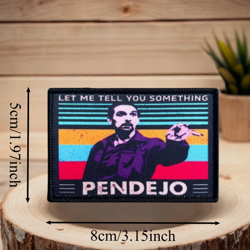 Parche estampado King of the Hill Hank, chaleco táctico, insignia de moral con gancho y bucle, pegatinas decorativas para mochila, parches para brazalete para ropa - imagen 3