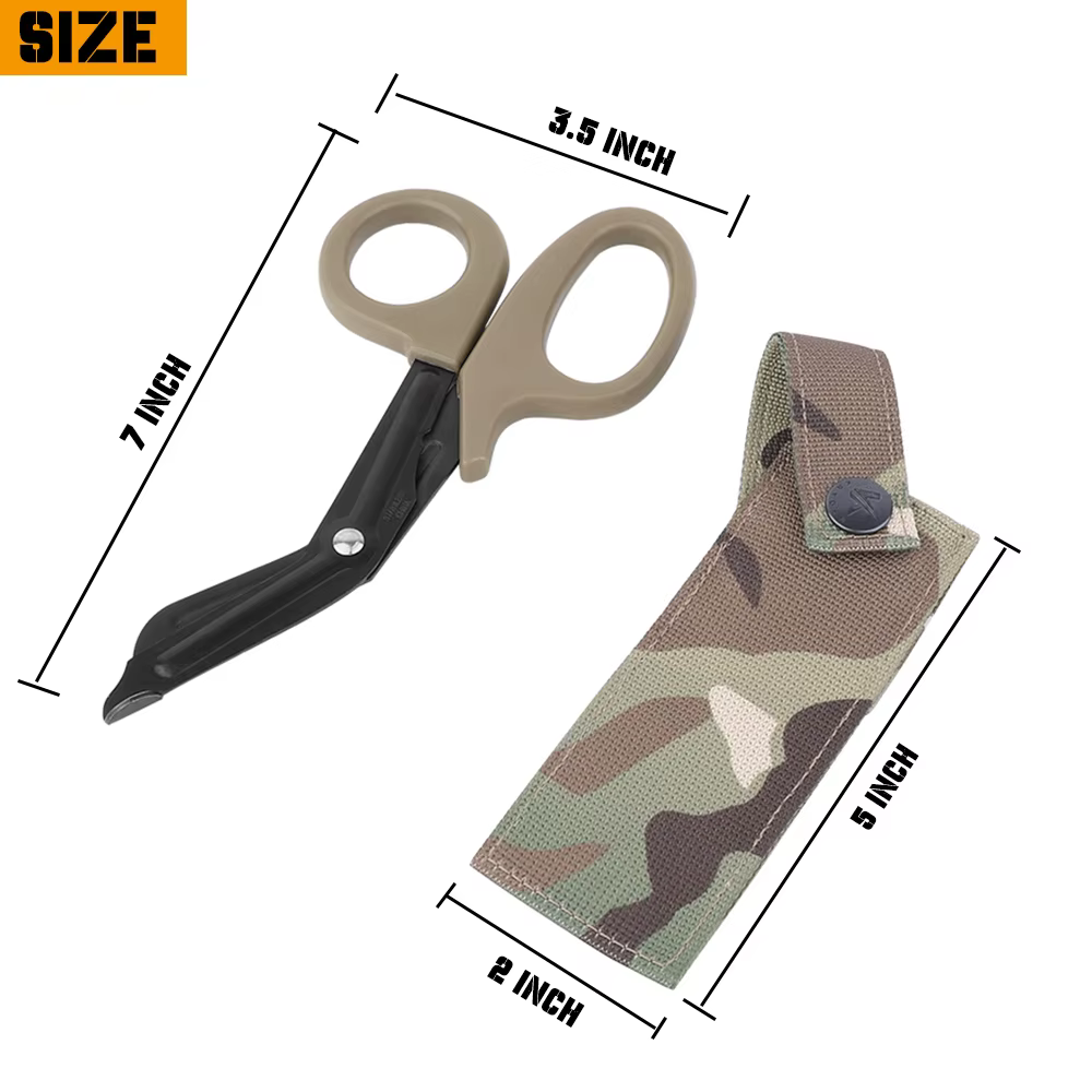 KRYDEX Funda táctica tijeras médicas compatible MOLLE EMT exterior - imagen 5