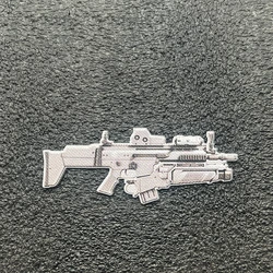 Parche táctico rifle Q adhesivo para MOLLE o casco