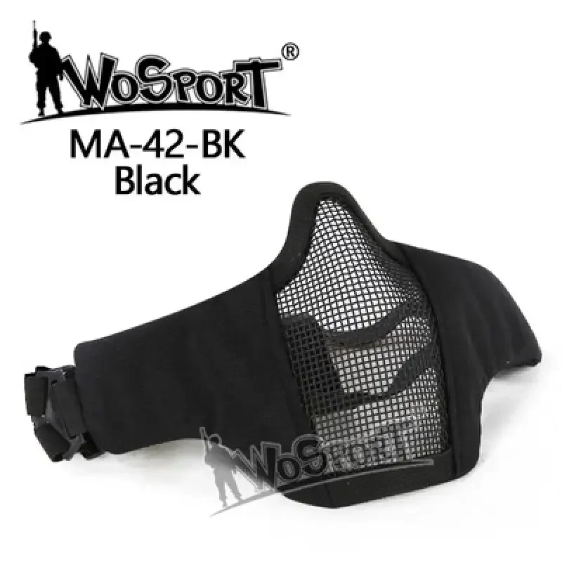 Protector facial táctico al aire libre deporte Cs protector facial de malla de acero transpirable tiro al aire libre caza Paintball - imagen 5