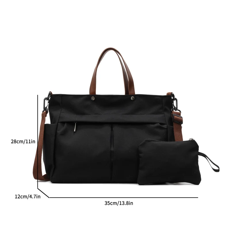 Bolsa de gimnasio para Fitness, bolso grande de hombro tipo bandolera para viajes y deportes al aire libre, bolsas de trabajo grandes para mujeres, estudiantes, bolso para ordenador portátil, 2 uds. - imagen 4