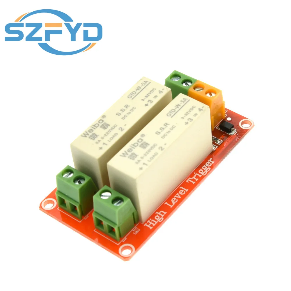 Módulo de relé de estado sólido CC de 1/2/4/8 canales Disparador de alto nivel 5A para control industrial PLC Arduino - imagen 5