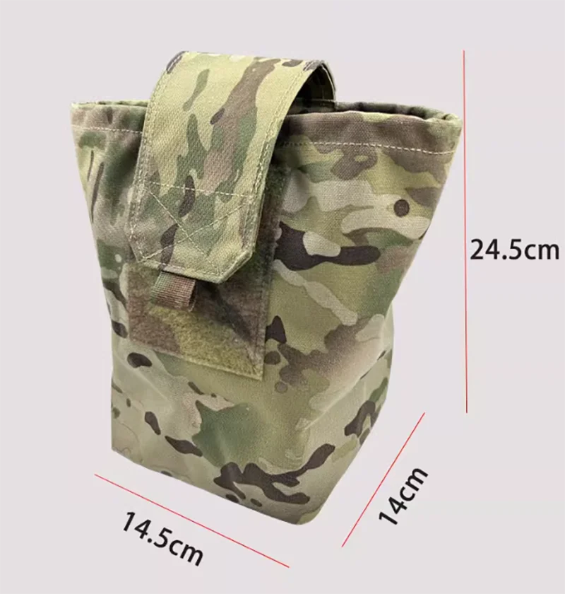 Kit de extensión MOLLE para exteriores, bolsa de reciclaje, bolsa de almacenamiento táctica EMR A-tacs FG Flecktarn personalizable - imagen 5