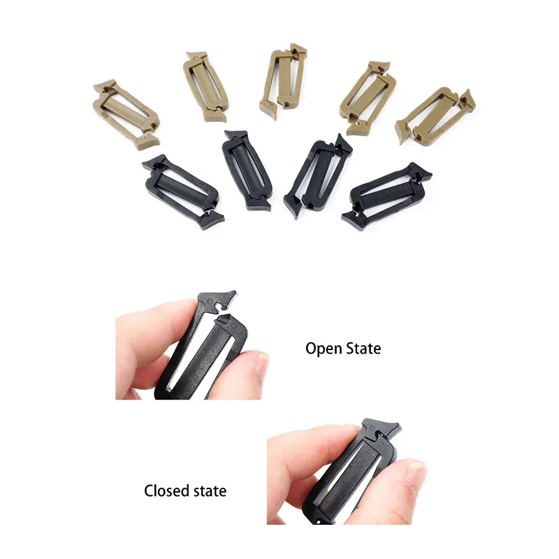 Hebilla Molle ajustable antideslizante 25 mm para correas tácticas - imagen 4