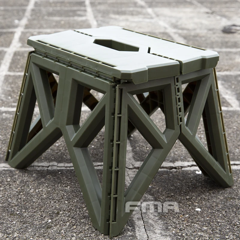 Tactics taburete plegable de plástico para exteriores, silla portátil para acampar, EDC Mazar - imagen 5