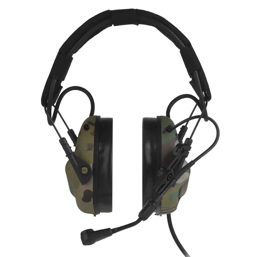 Orejeras de tiro de 7,0 Gen, auriculares tácticos con reducción de ruido, auriculares activos con riel para casco, brazo de auriculares, adaptador PTT Kenwood - imagen 3