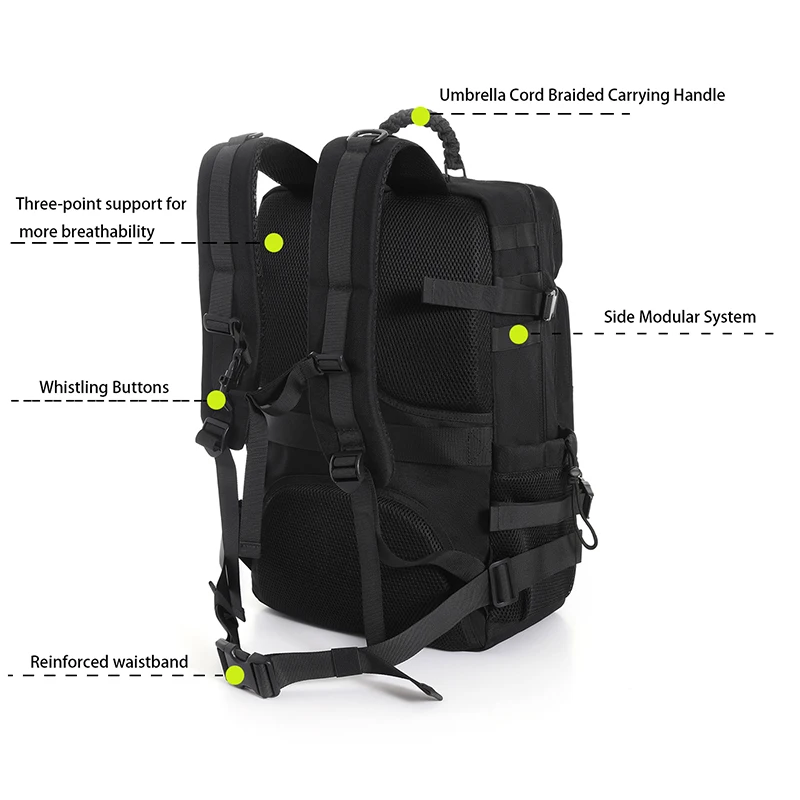Bolsa de lona para hombre con sistema modular de gran capacidad, diseño con múltiples compartimentos y espacio para guardar zapatos - imagen 5