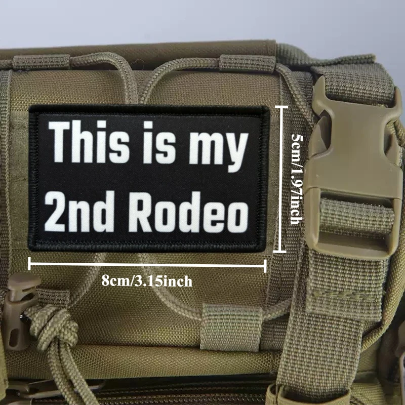 Parche con estampado del ejército, insignia de moral militar táctica blanca sobre negra, parches con gancho, mochila, brazalete, pegatina para ropa - imagen 2