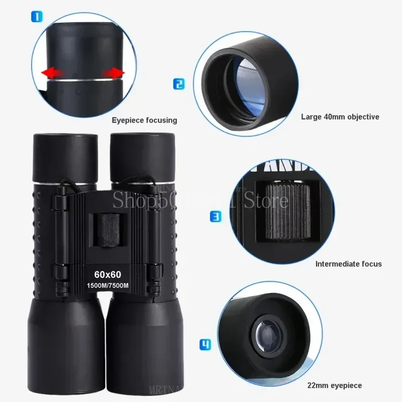 Prismáticos profesionales para exteriores, binoculares potentes para baja visión nocturna, turismo, Camping, caza, telescopio, 20-180X100 - imagen 5