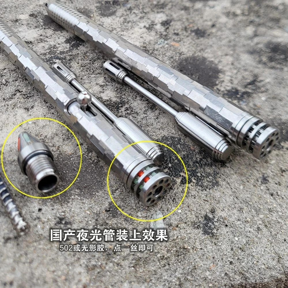 Estilo Cnc grabado Irregular poliédrico titanio Unisex pluma firma pluma G2 recarga herramientas de oficina multifuncionales - imagen 5