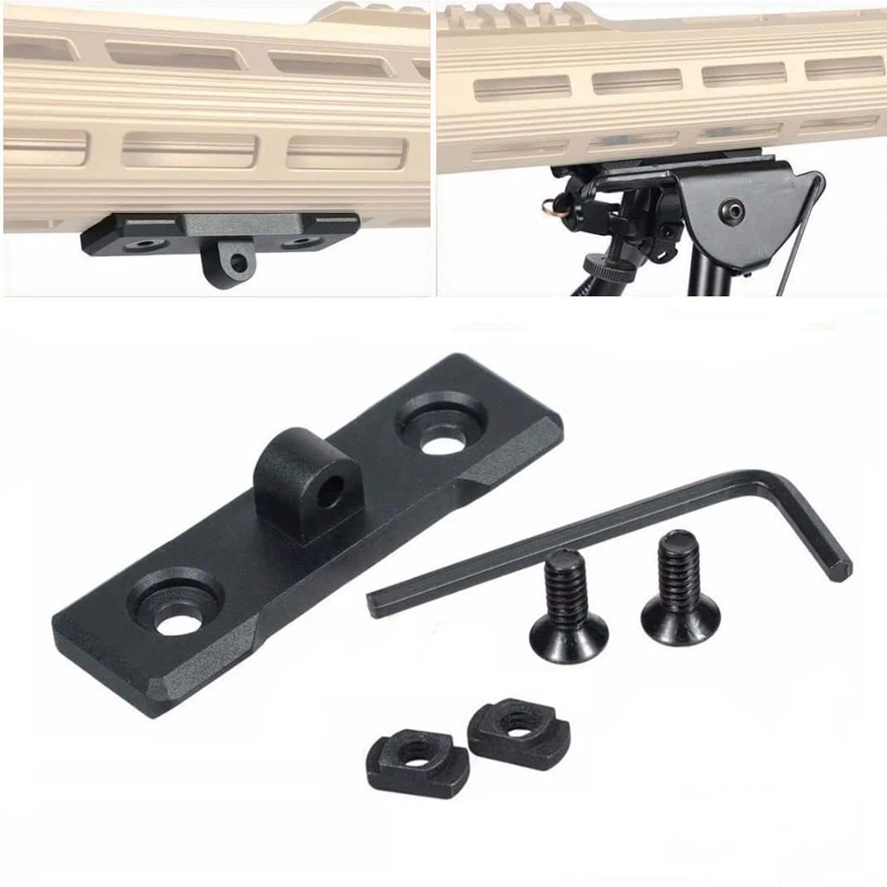 Adaptador de montaje bajo mejorado, compatible con adaptador de aluminio negro M-LOK - imagen 3
