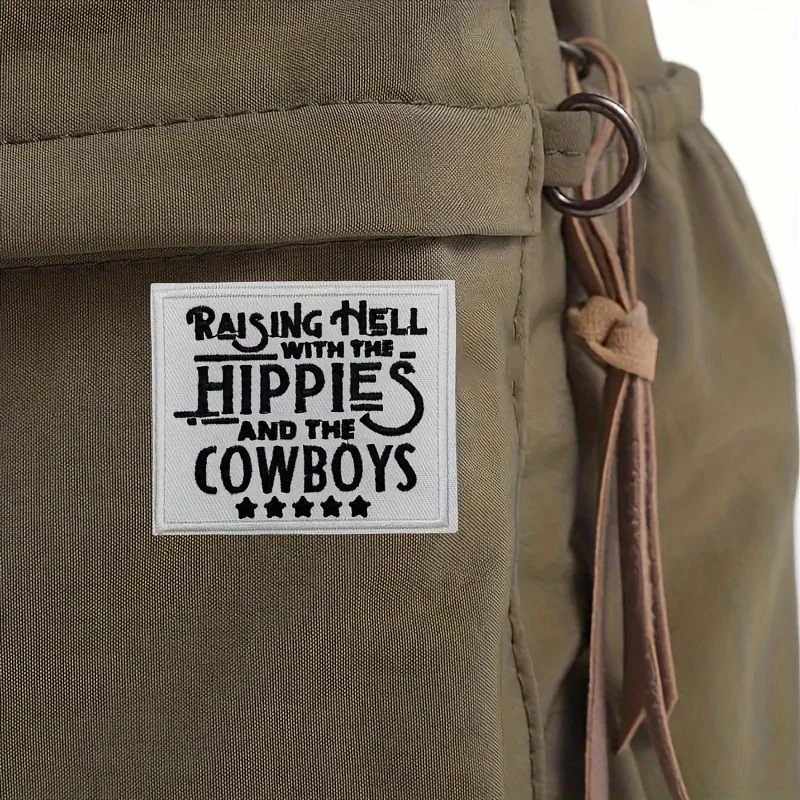 2 uds vaquero divertido Meme cita Vintage bordado parche para planchar pegatina para coser insignia perfecta para mochilas DIY, ropa de sombrero - imagen 3