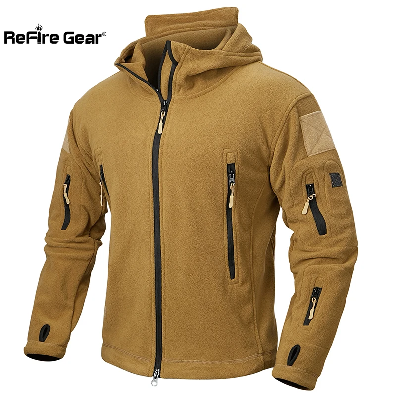 Chaqueta Táctica con Capucha de Forro Polar para Hombre, Chaqueta de Invierno Cálida con Capucha de Forro Polar, Abrigo Informal para Senderismo, Esquí y Actividades al Aire Libre