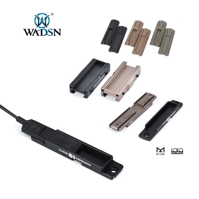 WADSN-Sistema de linterna táctica Airsoft, almohadilla de interruptor de presión, ranura trasera de rata para Airsoft M300 M600, DBAL-A2 de luz m-lok keymod Rail - imagen 3