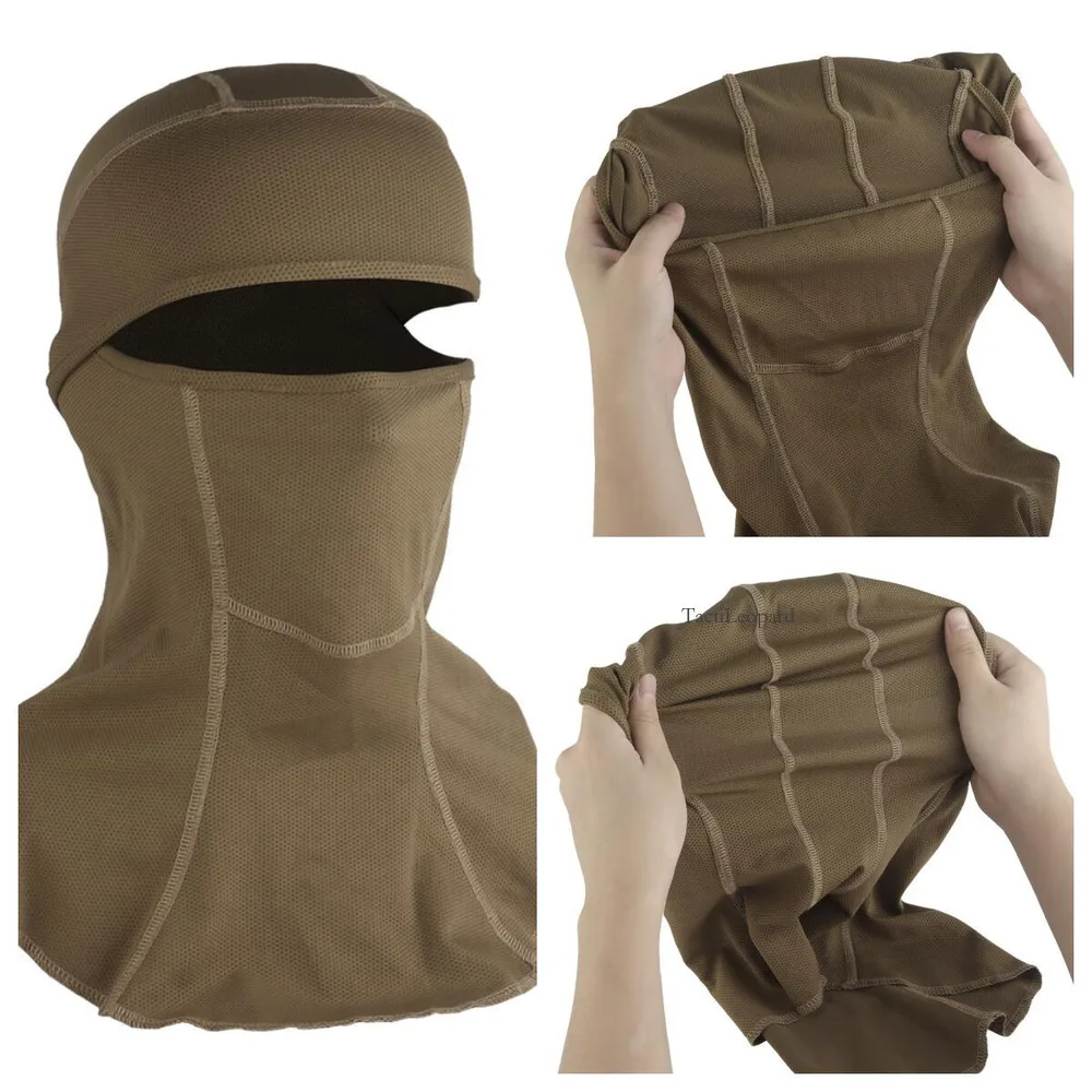 Máscara facial completa para exteriores, casco elástico transpirable, bufanda para montar en Motocross, cubierta táctica para cabeza Airsoft para juego CS, equipo de caza - imagen 5
