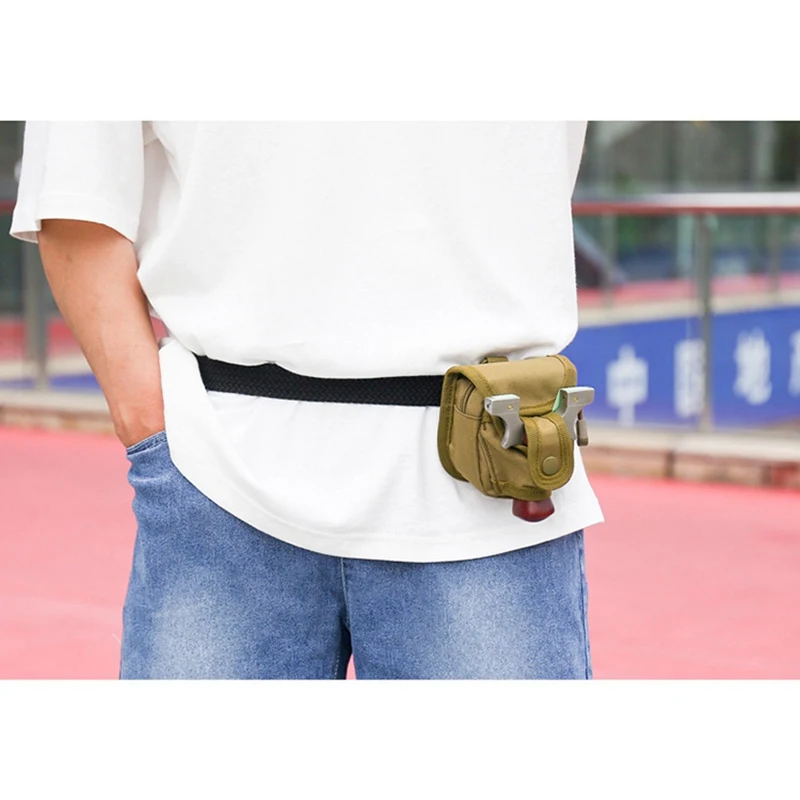 Bolsa de tirachinas táctica para deportes al aire libre, embalaje de bola de acero, cinturón trasero de nailon duradero sin deformación, caza y Paintball - imagen 5
