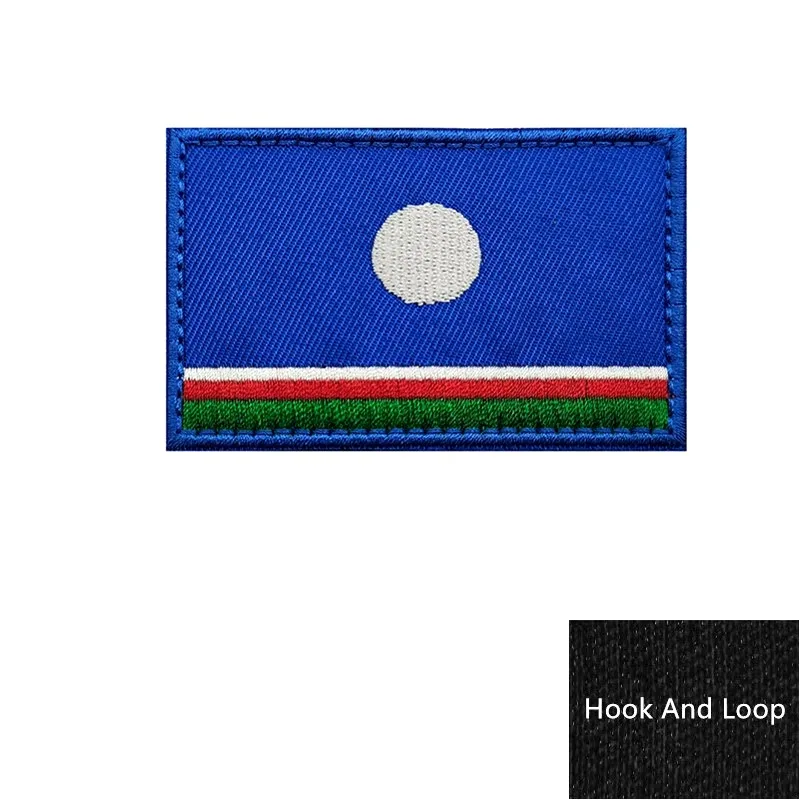 Parches bordados de bandera de la República de Sakha Yakutia de Rusia, parche adhesivo con apliques rusos para ropa, gorra de mochila - imagen 3
